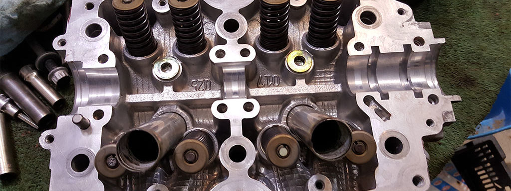 Cylindrical valves inside a Subaru boxer engine