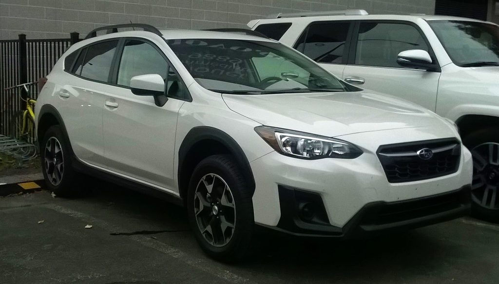 White Subaru Crosstrek